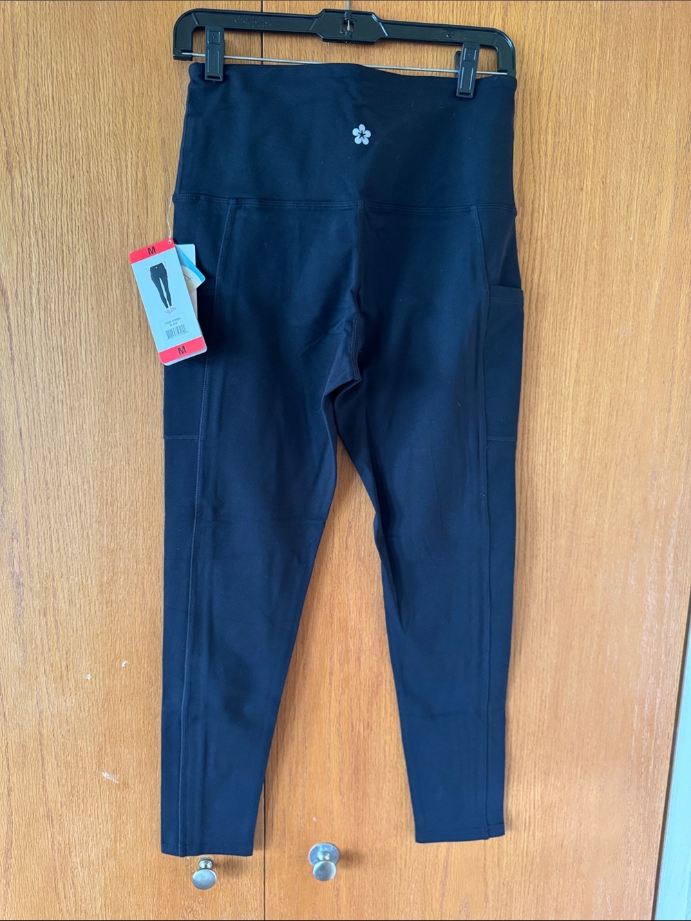 NWT Tuff Athletics Women’s Black High Waisted Pocket Activewear Leggings - M - Picture 7 of 9